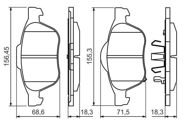 Bosch BP1406 Diskli fren balatası seti; ön küçük görsel 6