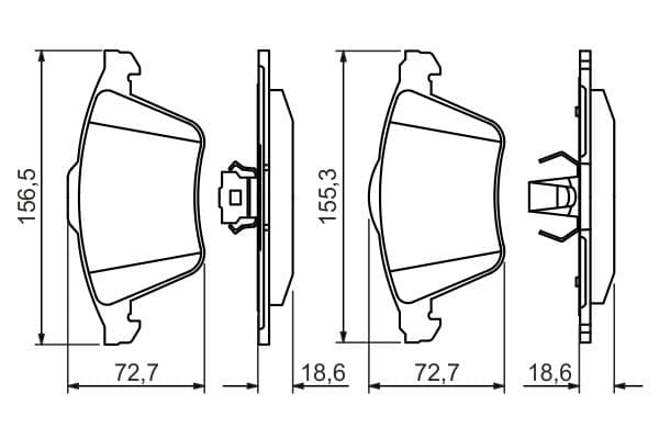 Bosch BP1413 Diskli fren balatası seti; ön küçük görsel 6