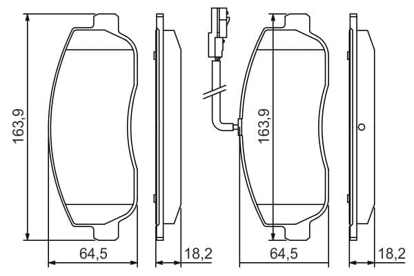 Bosch BP1417 Diskli fren balatası seti; ön küçük görsel 6