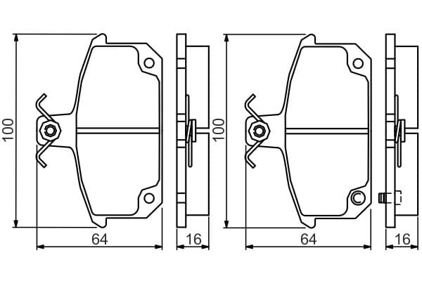 Bosch BP1452 Diskli fren balatası seti; ön küçük görsel 6