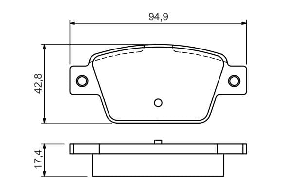 Bosch BP1457 Diskli fren balatası seti; arka küçük görsel 8
