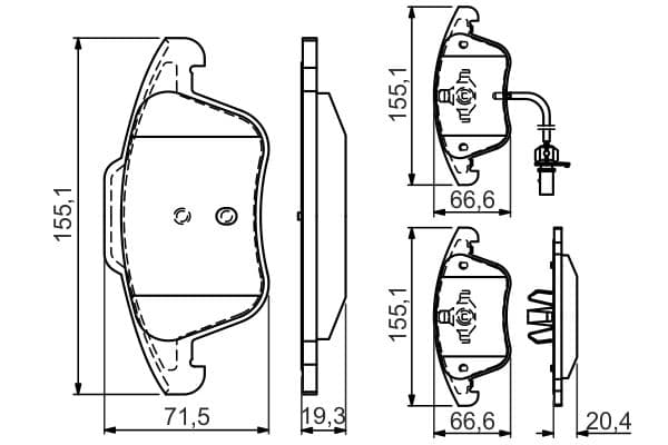 Bosch BP1459 Diskli fren balatası seti; ön küçük görsel 7