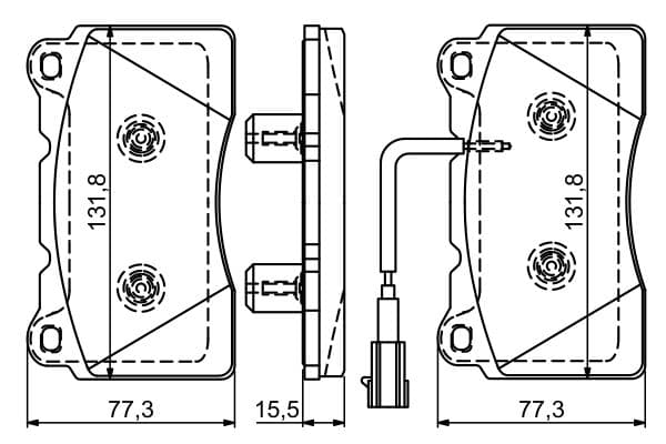 Bosch BP1460 Diskli fren balatası seti; ön küçük görsel 8