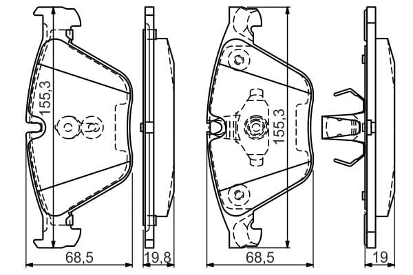 Bosch BP1470 Diskli fren balatası seti; ön küçük görsel 8