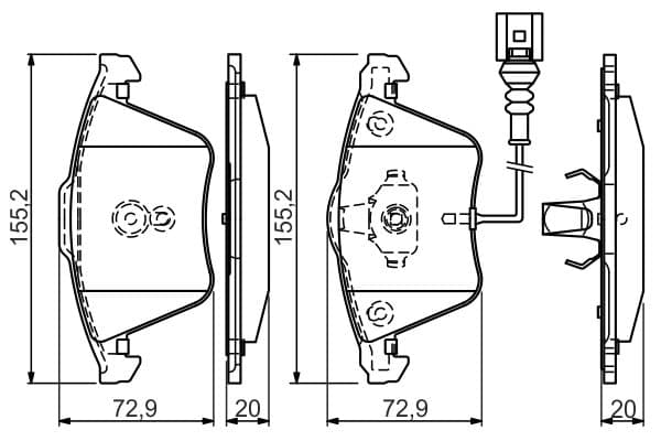 Bosch BP1471 Diskli fren balatası, diskli fren balatası seti küçük görsel 8
