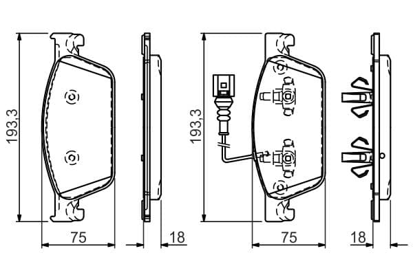 Bosch BP1474 Diskli fren balatası seti; ön küçük görsel 8