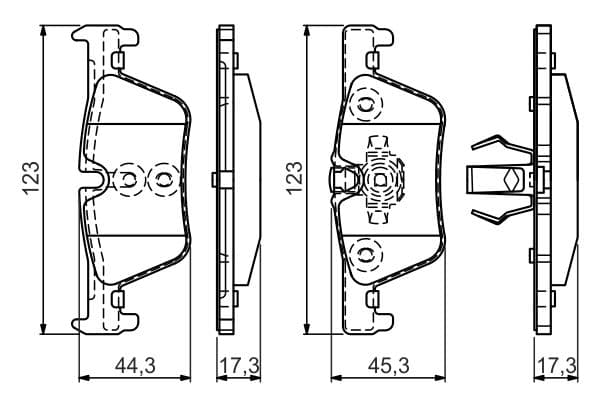 Bosch BP1475 Diskli fren balatası seti; arka küçük görsel 8