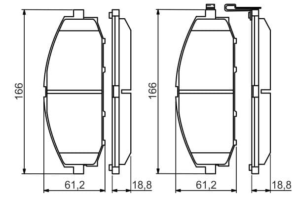 Bosch BP1481 Diskli fren balatası seti; ön küçük görsel 6