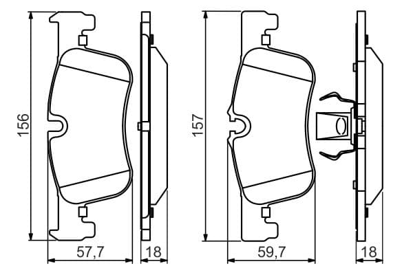 Bosch BP1482 Diskli fren balatası seti; ön küçük görsel 6