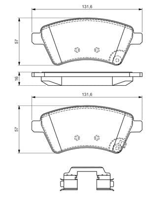 Bosch BP2648 Diskli fren balatası seti; ön küçük görsel 5