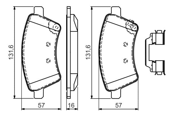 Bosch BP2648 Diskli fren balatası seti; ön küçük görsel 6
