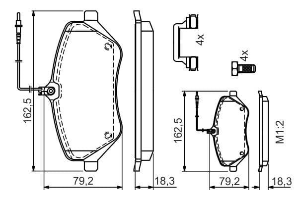Bosch BP2708 Diskli fren balatası seti; ön küçük görsel 8