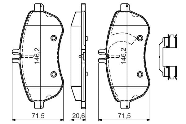 Bosch BP2652 Diskli fren balatası seti; ön küçük görsel 5