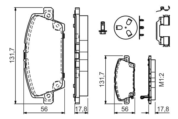 Bosch BP 2649 Diskli fren balatası seti; ön küçük görsel 5