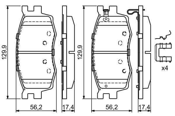 Bosch BP2650 Diskli fren balatası seti; ön küçük görsel 6