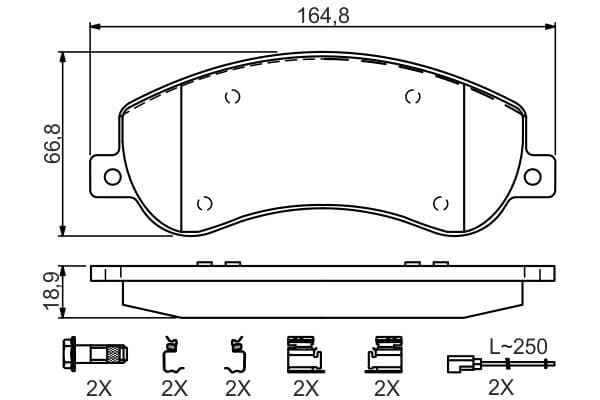 Bosch BP2713 Diskli fren balatası seti; ön küçük görsel 6