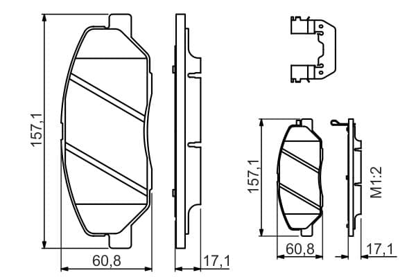 Bosch BP2714 Diskli fren balatası seti; ön küçük görsel 6