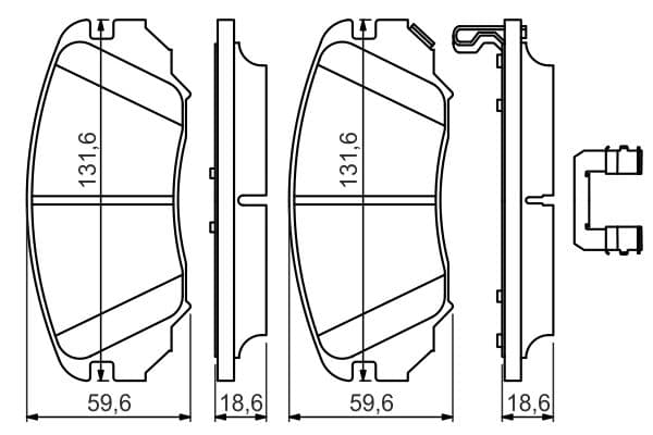 Bosch BP2613 Diskli fren balatası seti; ön küçük görsel 6