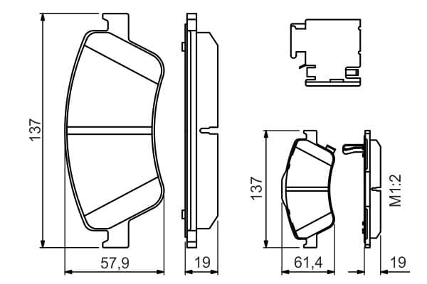 Bosch BP2733 Diskli fren balatası seti; ön küçük görsel 8