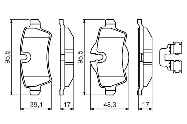 Bosch BP2735 Diskli fren balatası seti; arka küçük görsel 5