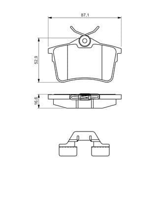 Bosch BP2734 Diskli fren balatası seti; arka küçük görsel 5