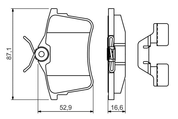 Bosch BP2734 Diskli fren balatası seti; arka küçük görsel 6