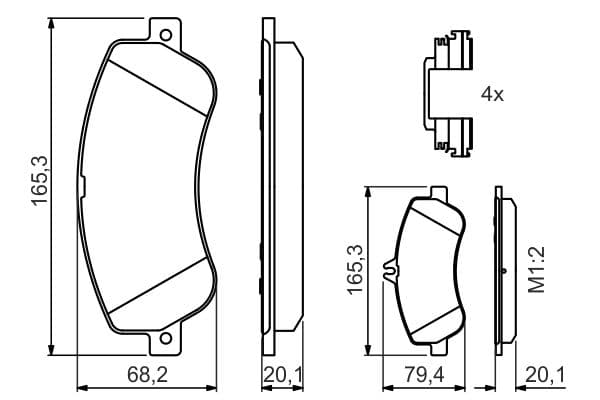 Bosch BP2730 Diskli fren balatası seti; ön küçük görsel 6