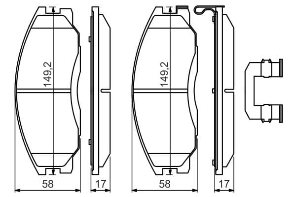 Bosch BP2724 Diskli fren balatası seti; ön küçük görsel 8