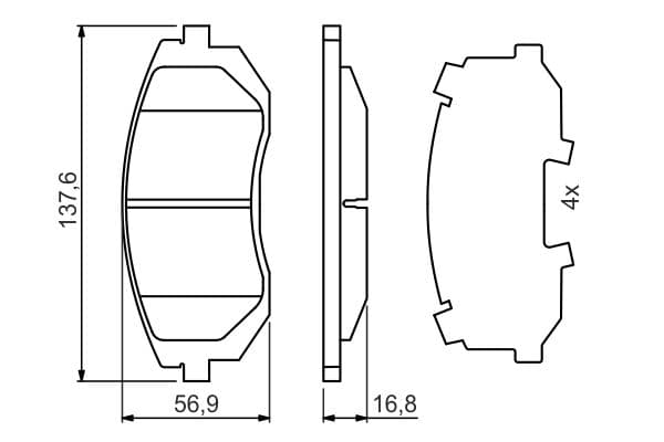 Bosch BP2666 Diskli fren balatası seti; ön küçük görsel 6