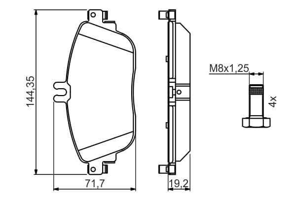 Bosch BP1507 Diskli fren balatası seti; ön küçük görsel 5
