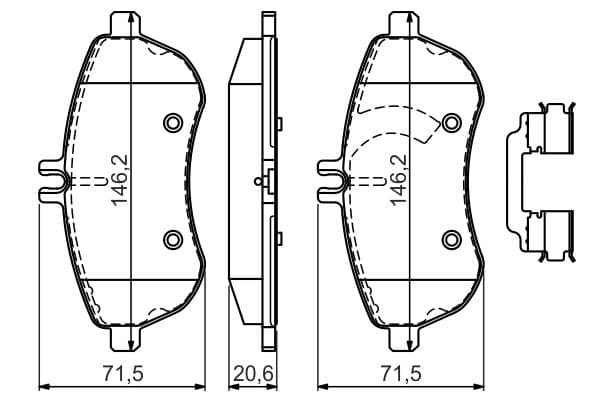 Bosch BP1662 Diskli fren balatası seti; ön küçük görsel 8