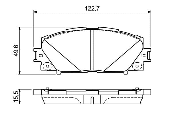 Bosch BP1665 Diskli fren balatası seti; ön küçük görsel 6