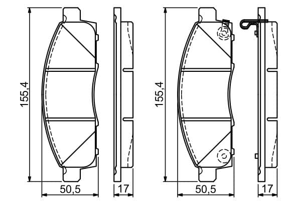 Bosch BP1668 Diskli fren balatası seti; ön küçük görsel 8
