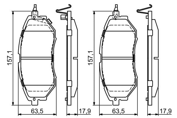 Bosch BP1674 Diskli fren balatası seti; ön küçük görsel 8
