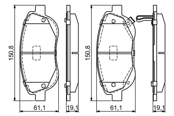 Bosch BP1677 Diskli fren balatası seti; ön küçük görsel 7