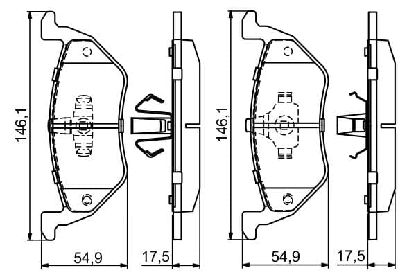 Bosch BP1678 Diskli fren balatası seti; arka küçük görsel 6