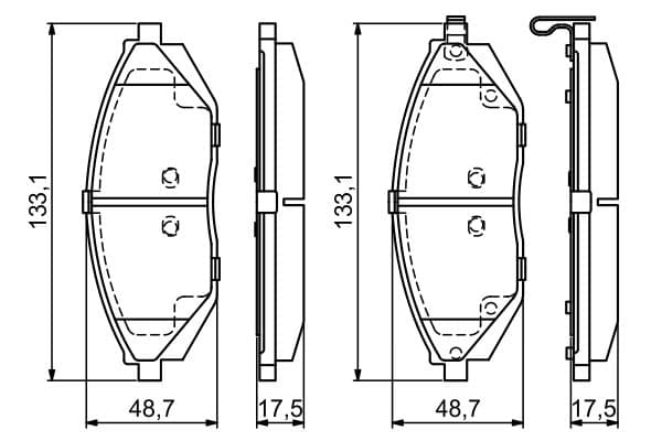 Bosch BP1679 Diskli fren balatası seti; ön küçük görsel 8