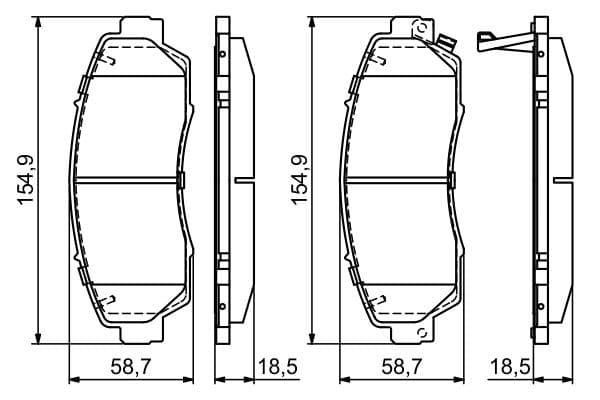 Bosch BP1680 Diskli fren balatası seti; ön küçük görsel 7