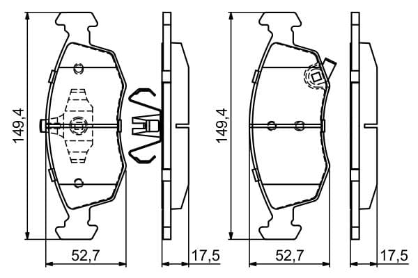 Bosch BP1682 Diskli fren balatası seti; ön küçük görsel 8