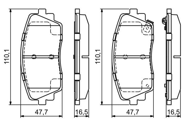 Bosch BP1683 Diskli fren balatası seti; ön küçük görsel 8