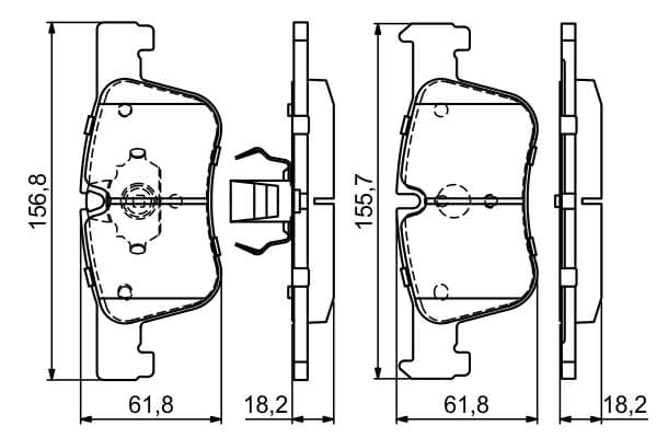 Bosch BP1684 Diskli fren balatası seti; ön küçük görsel 8