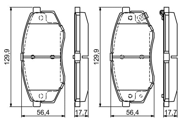 Bosch BP1687 Diskli fren balatası seti; ön küçük görsel 6
