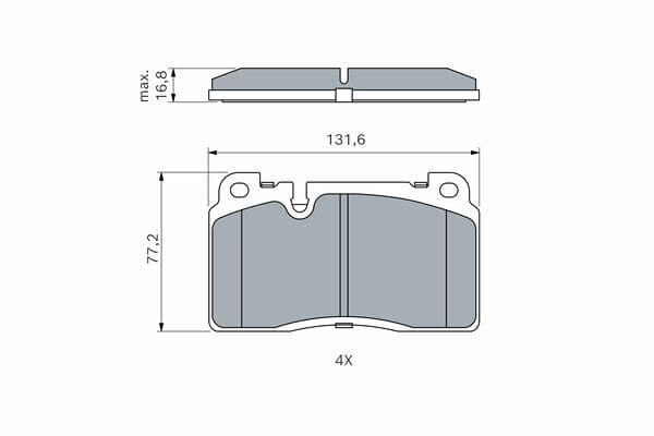 Bosch BP1689 Diskli fren balatası seti; ön küçük görsel 8