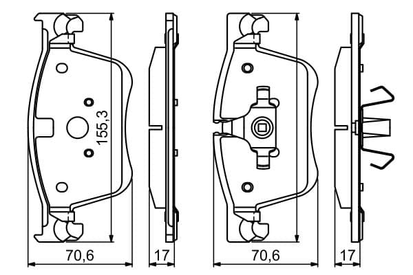 Bosch BP1691 Diskli fren balatası seti; ön küçük görsel 8