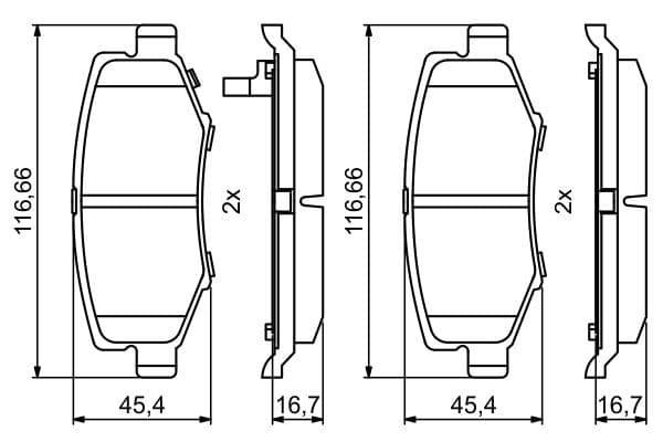 Bosch BP1701 Diskli fren balatası, diskli fren balatası seti küçük görsel 8