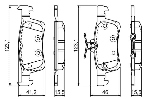 Bosch BP1710 Diskli fren balatası seti; arka küçük görsel 8