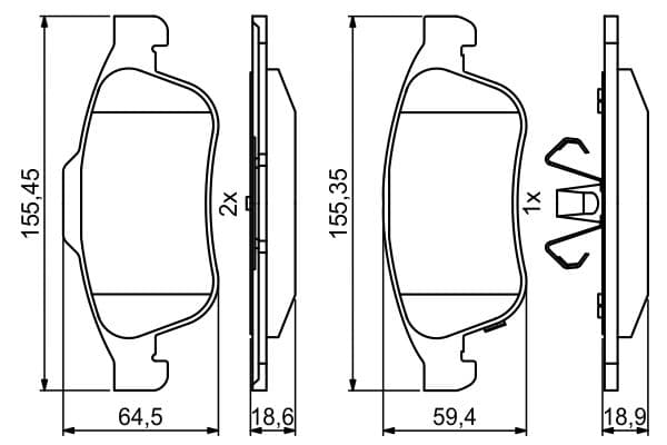 Bosch BP2000 Diskli fren balatası seti; ön küçük görsel 7