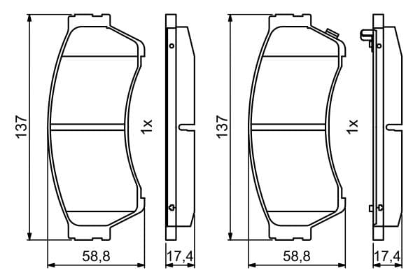 Bosch BP2034 Diskli fren balatası seti; ön küçük görsel 7