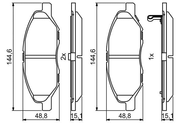 Bosch BP2041 Diskli fren balatası seti; ön küçük görsel 7