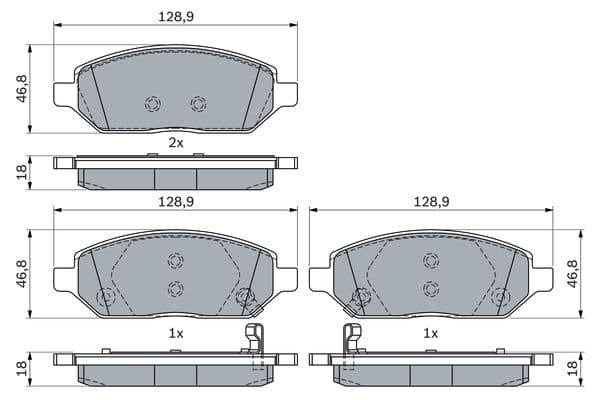 Bosch BP2359 Diskli fren balatası seti; ön küçük görsel 5
